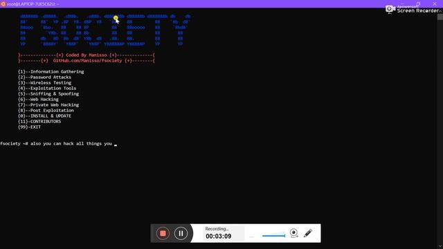 Fsociety(hacking tools)|| what is fsociety tool|| kali linux смотреть онлайн
