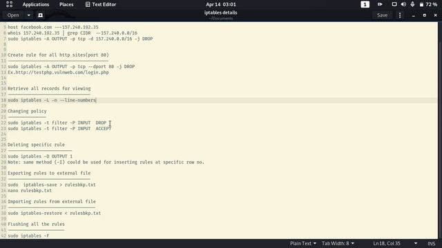 Pen Testing with Python & Kali - Packet Filtering - iptables command смотреть онлайн