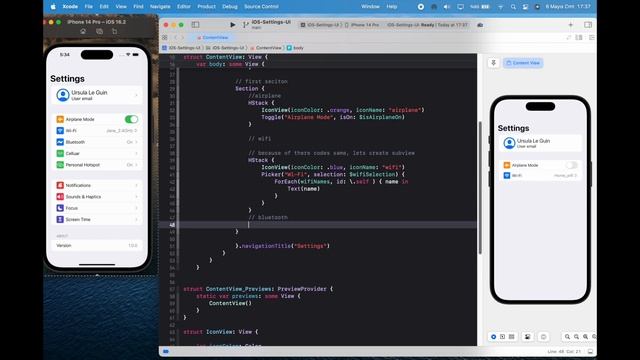 SwiftUI - Coding iOS Settings UI | Speed Code 2023 смотреть онлайн