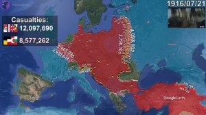 World War I Every Day with units using Google Earth
