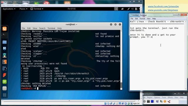 Kali Linux - Chkrootkit (Check Rootkit) смотреть онлайн