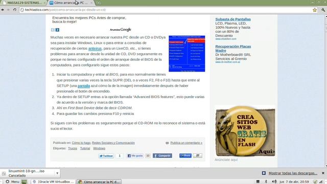 DESCARGAR, GRABAR E INSTALAR LINUX PARTE 1 смотреть онлайн