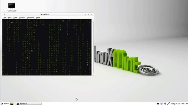 Start the Linux terminal with an animated matrix смотреть онлайн
