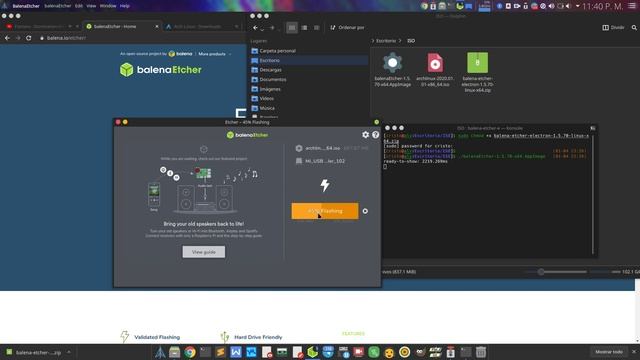 Grabar ISO linux con Etcher - [ArchLinux] смотреть онлайн