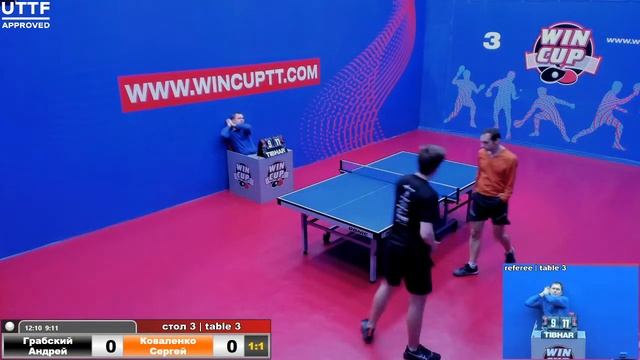 Грабский Андрей 3-1 Коваленко Сергей Турнир Восток 5 WIN CUP 30.11.20 Зал 3 смотреть онлайн