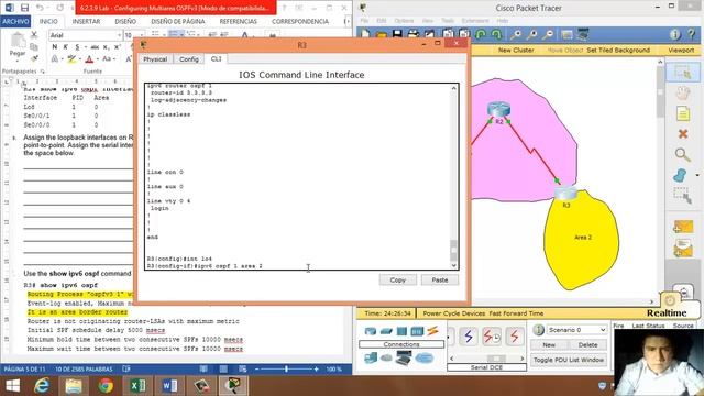 6.2.3.9 Lab - Configuring Multiarea OSPFv3 смотреть онлайн