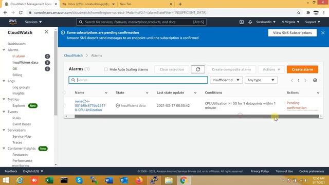 CloudWatch & SNS Create CPU Utilization Alarm for ec2 instance смотреть онлайн