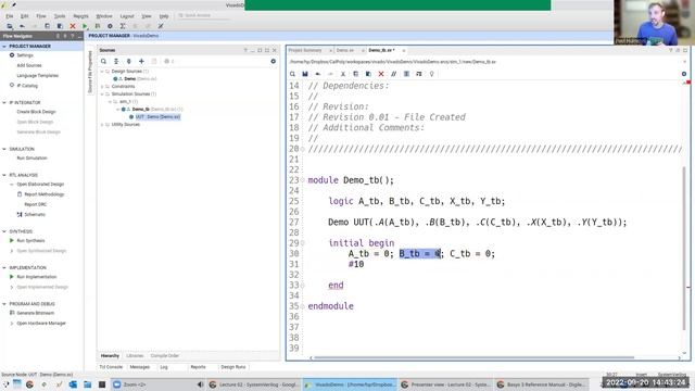 Using Xilinx Vivado to create a simple design for the Digilent Basys3 смотреть онлайн