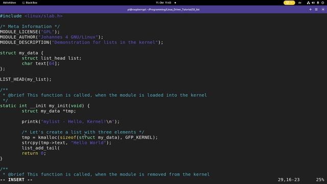 Let's code a Linux Driver - 33 Linked Lists смотреть онлайн
