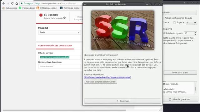 Emisión en directo con Simple Screen Recorder youtube live stream смотреть онлайн