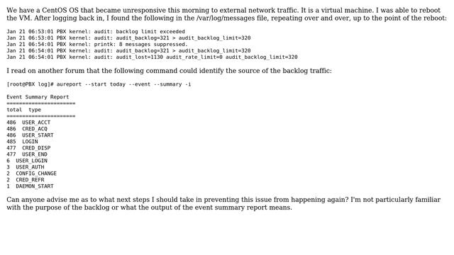 DevOps & SysAdmins: Server locking up, /var/log/messages reports "backlog limit exceeded" смотреть онлайн