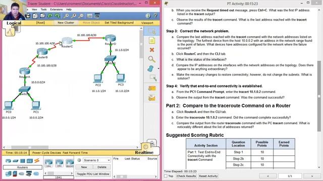 11.3.2.2 Packet Tracer - Test Connectivity with Traceroute смотреть онлайн
