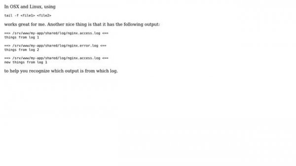 Unix & Linux: How to tail multiple files using tail -0f in Linux/AIX? (7 Solutions!!)