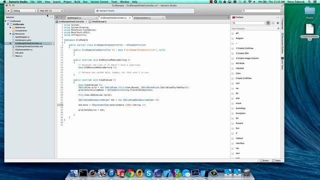 Creating an iOS Grid with Xamarin смотреть онлайн