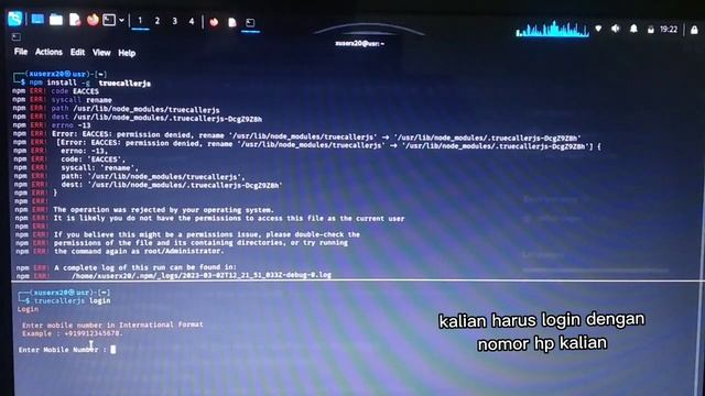 Install tools truecallerjs in kali linux |kali linux смотреть онлайн