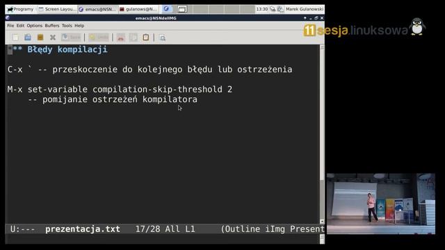 11 Sesja Linuksowa: GNU emacs jako IDE: jak, dlaczego i czy warto смотреть онлайн
