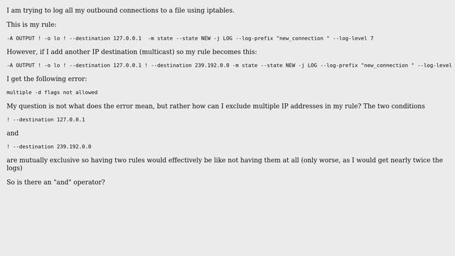 Unix & Linux: iptables multiple -d flags not allowed (3 Solutions!!) смотреть онлайн