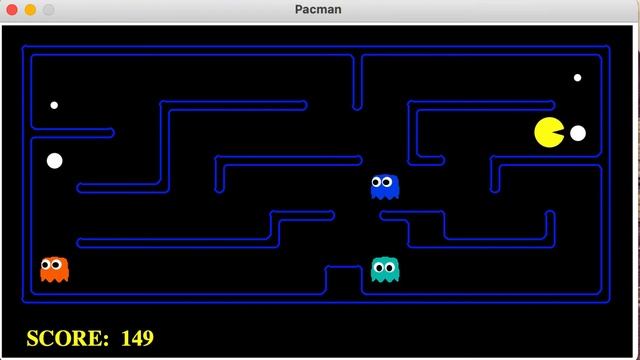 Pacman implementation with HFSM. смотреть онлайн