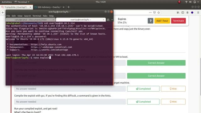 OverlayFS - CVE-2021-3493 | Tryhackme смотреть онлайн