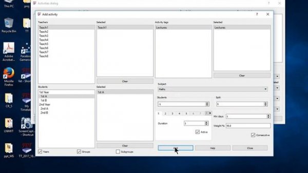 FET Timetabling Software Basic Tutorial