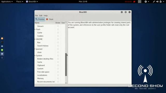 Kali Linux - Bleachbit смотреть онлайн