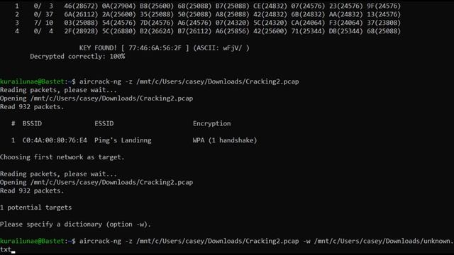Using Aircrack (in Linux) to find details of a packet capture смотреть онлайн