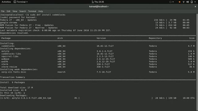 How to install Code::Blocks on Fedora смотреть онлайн
