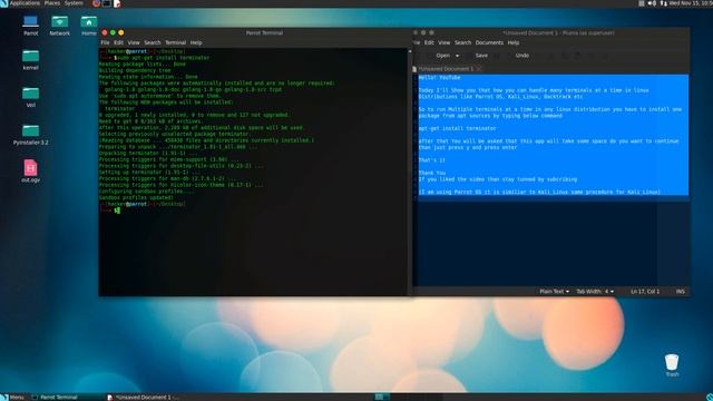 How To Split Terminals in Kali Linux, Parrot OS смотреть онлайн