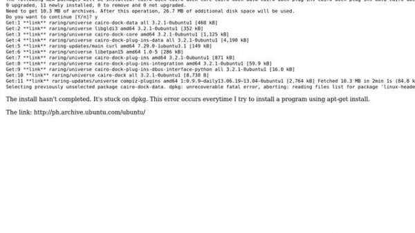 Error: Sub-process /usr/bin/dpkg returned an error code (2)