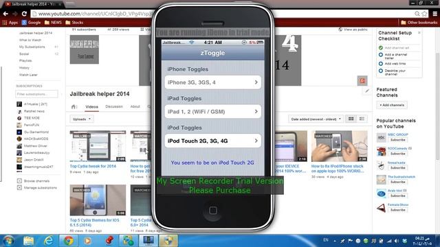 How to get Multitasking bar on iPod 1G 2G/iPhone 2G 3G смотреть онлайн