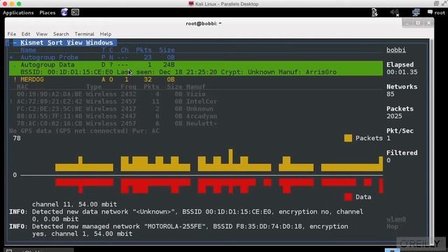 Wireless Hacking 34 Kismet смотреть онлайн