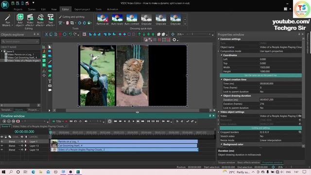 How to 3 ways split screen in vsdc | VSDC में Screen को Split कैसे करें | Hindi смотреть онлайн