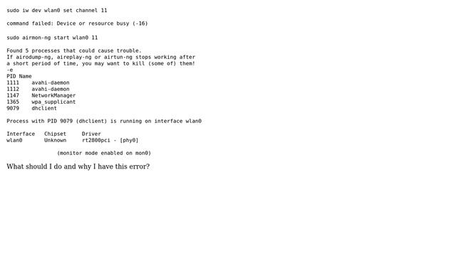 Error for wireless request "Set Frequency" (8B04) : смотреть онлайн