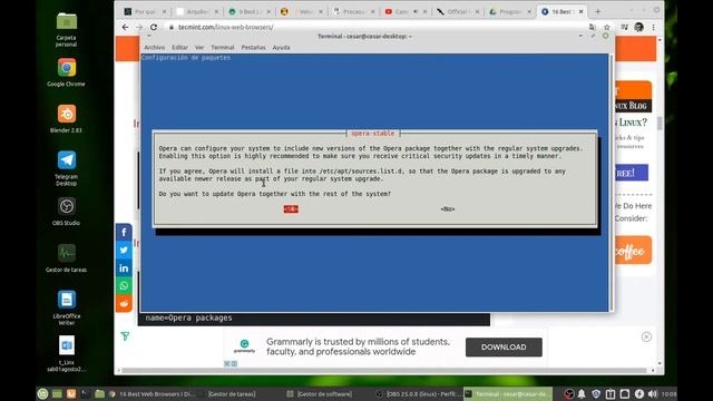 Instalar navegador Opera en Linux Mint 19.3 - 2020 смотреть онлайн