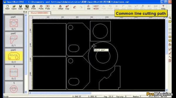TW CNC -Smartnest nesting software, professional typesetting software for plasma cutting.