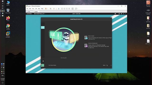 installing Pop!_OS 20.04 On Vmware Workstation 16 смотреть онлайн