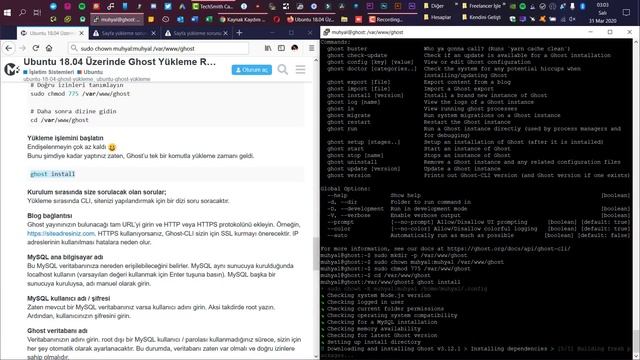 Ubuntu 18.04 Üzerinde Ghost Kurulumu #BlogYazılımı #WordPressAlternatifi смотреть онлайн