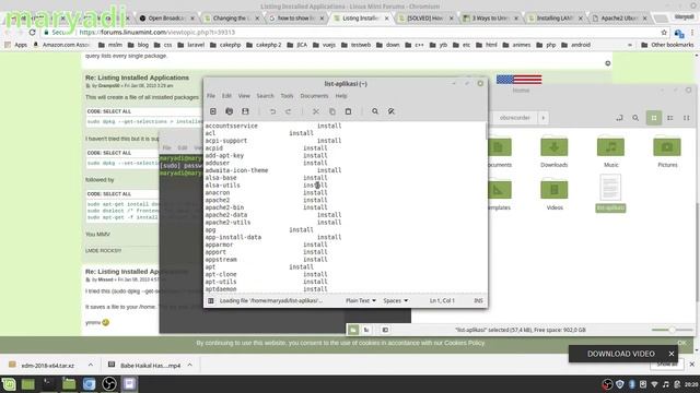 Melihat aplikasi yang telah diinstall di Linux Mint смотреть онлайн