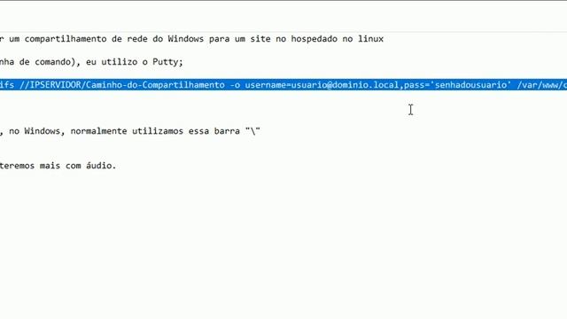 Comando mount no Linux para utilizar compartilhamento em servidor Windows смотреть онлайн