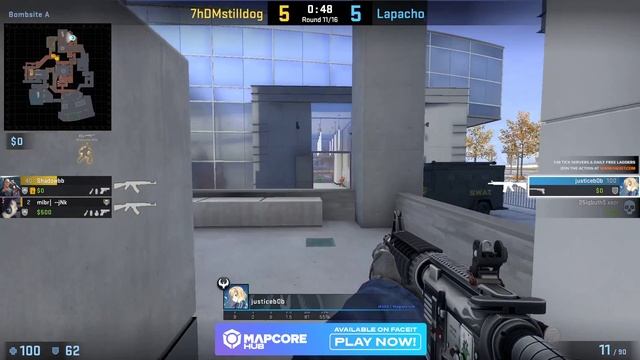 Mapcore Hub | Season 5 Wingman Tournament SEMI-FINALS GAME 1: Lapacho vs 7HDMstilldog смотреть онлайн