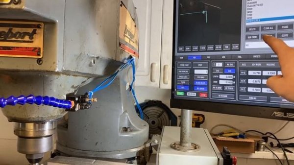 Bridgeport CNC using LinuxCNC Probe Basic