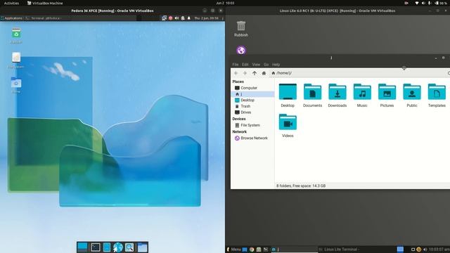 Fedora 36 (XFCE) vs Linux Lite 6 (XFCE) смотреть онлайн