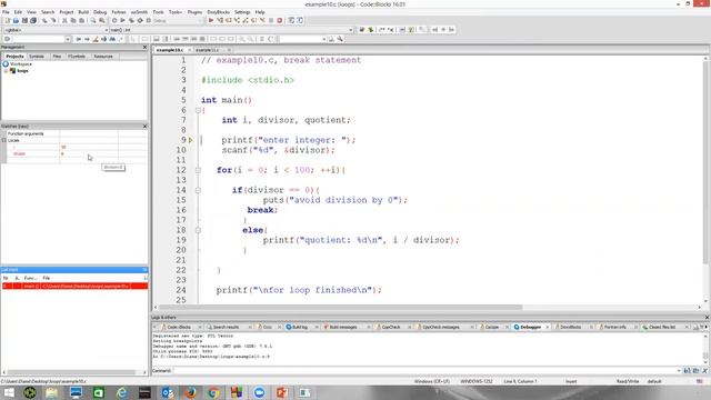 do while loop, break, continue смотреть онлайн