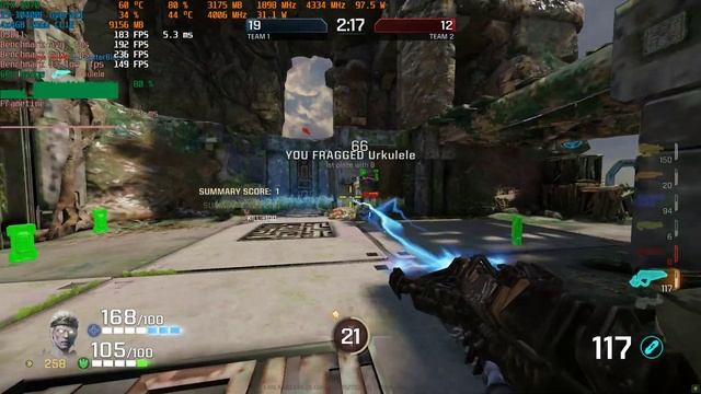 Quake Champions benchmark, Deep Embrace, 2560*1440, LOW preset, i5-10400F, GTX 1070 смотреть онлайн