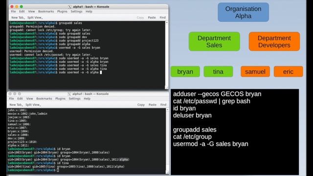 Linux -Users & Groups - 2 - Managing Groups смотреть онлайн
