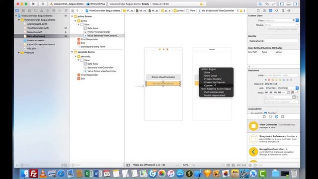 45 - ViewController Segue diretto - IOS 12 e Xcode 10 | Italiano смотреть онлайн