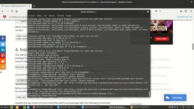 Instalación de owncloud Debian 9 смотреть онлайн