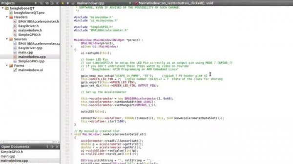 Beaglebone Example Qt Embedded Linux Application