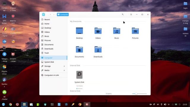 نظرة على نظام Deepin Linux 15.9.3 смотреть онлайн