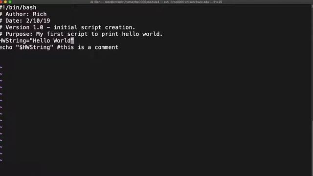 Shell scripting 101: Using variables смотреть онлайн